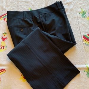 Ann Taylor lined navy pinstriped pants size 16